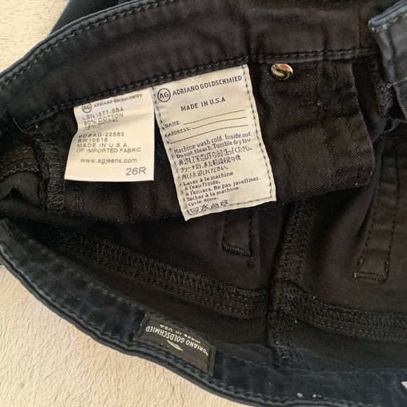 Adriano Goldschmied AG The Stevie Ankle Slim Black Straight Leg Jeans - Picture 10 of 16